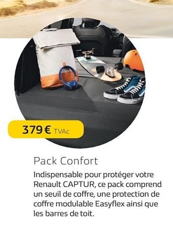 Promotions Pack confort (captur) - Renault - Valide de 01/01/2019 à 31/01/2019 chez RENAULT Belgique Luxembourg s.a