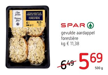 Promotions Gevulde aardappel forestière - Spar - Valide de 17/01/2019 à 30/01/2019 chez Spar (Colruytgroup)