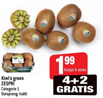 Promoties Kiwi`s green zespri - Zespri - Geldig van 16/01/2019 tot 22/01/2019 bij Smatch