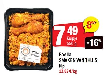 Promoties Paella smaken van thuis - Huismerk - Smatch - Geldig van 16/01/2019 tot 22/01/2019 bij Smatch