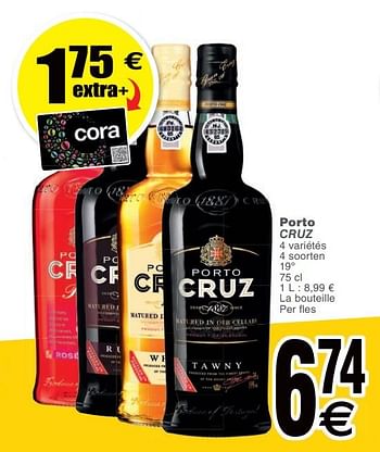 Promoties Porto cruz - Cruz - Geldig van 15/01/2019 tot 21/01/2019 bij Cora