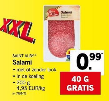 Promoties Salami - Saint Alby - Geldig van 21/01/2019 tot 26/01/2019 bij Lidl