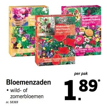 Promoties Bloemenzaden - Huismerk - Lidl - Geldig van 21/01/2019 tot 26/01/2019 bij Lidl
