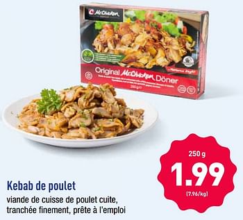 Promotions Kebab de poulet - Produit maison - Aldi - Valide de 14/01/2019 à 19/01/2019 chez Aldi