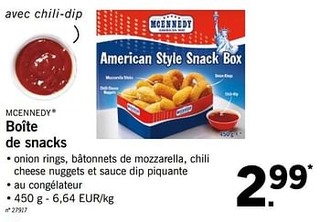 Promoties Boîte de snacks - Mcennedy - Geldig van 21/01/2019 tot 26/01/2019 bij Lidl