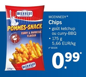 Promotions Chips - Mcennedy - Valide de 21/01/2019 à 26/01/2019 chez Lidl