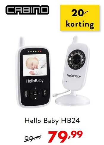 Promoties Cabino hello baby hb24 - Cabino - Geldig van 12/01/2019 tot 18/01/2019 bij Baby & Tiener Megastore