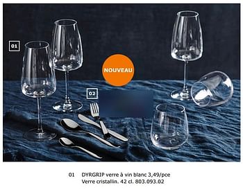 Promotions Dyrgrip verre à vin blanc - Produit maison - Ikea - Valide de 23/11/2018 à 31/07/2019 chez Ikea