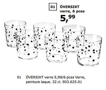Promotions Översikt verre - Produit maison - Ikea - Valide de 23/11/2018 à 31/07/2019 chez Ikea