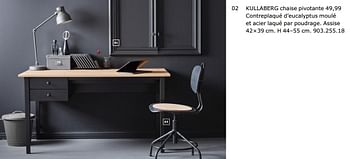 Promotions Kullaberg chaise pivotante - Produit maison - Ikea - Valide de 23/11/2018 à 31/07/2019 chez Ikea