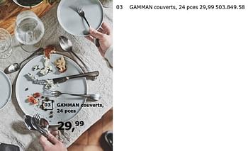 Promotions Gamman couverts, 24 pces - Produit maison - Ikea - Valide de 23/11/2018 à 31/07/2019 chez Ikea
