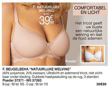 Promoties Beugelbeha natuurlijke welving - Huismerk - Damart - Geldig van 01/01/2019 tot 15/06/2019 bij Damart