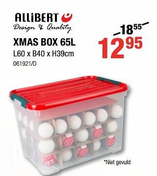 Promoties Xmas box 65l - Allibert - Geldig van 10/01/2019 tot 27/01/2019 bij HandyHome
