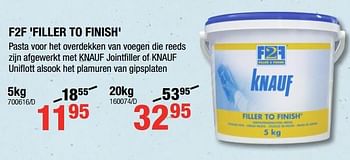 Promoties F2f filler to finish - Knauf - Geldig van 10/01/2019 tot 27/01/2019 bij HandyHome