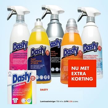 Promoties Laminaatreiniger - Dasty - Geldig van 14/01/2019 tot 26/01/2019 bij Wibra