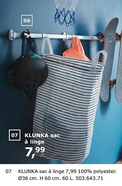 Produit maison Ikea Klunka sac linge En promotion chez Ikea