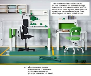 Promoties Påhl bureau avec élément complémentaire - Huismerk - Ikea - Geldig van 23/11/2018 tot 31/07/2019 bij Ikea