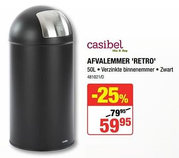 Promoties Afvalemmer retro - Casibel - Geldig van 10/01/2019 tot 27/01/2019 bij Europoint