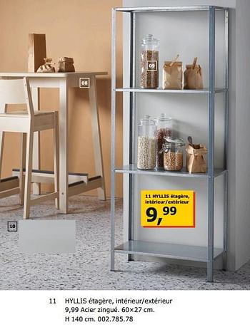 Promotions Hyllis étagère, intérieur-extérieur - Produit maison - Ikea - Valide de 23/11/2018 à 31/07/2019 chez Ikea