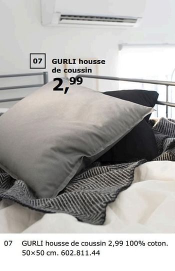 Promotions Gurli housse de coussin - Produit maison - Ikea - Valide de 23/11/2018 à 31/07/2019 chez Ikea
