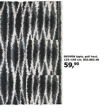 Promoties Skoven tapis, poil haut - Huismerk - Ikea - Geldig van 23/11/2018 tot 31/07/2019 bij Ikea