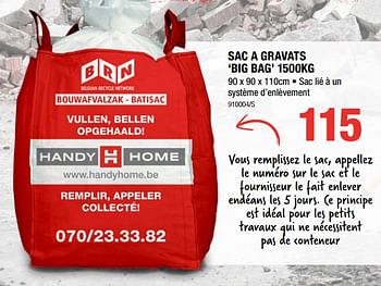 Promotions Sac a gravats big bag - BRN - Valide de 10/01/2019 à 27/01/2019 chez HandyHome