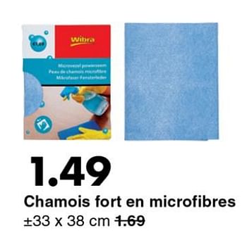 Promotions Chamois fort en microfibres - Produit maison - Wibra - Valide de 14/01/2019 à 26/01/2019 chez Wibra