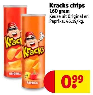 Promotions Kracks chips - Produit maison - Kruidvat - Valide de 15/01/2019 à 27/01/2019 chez Kruidvat