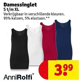 Promoties Damessinglet - Anni Rolfi - Geldig van 15/01/2019 tot 27/01/2019 bij Kruidvat