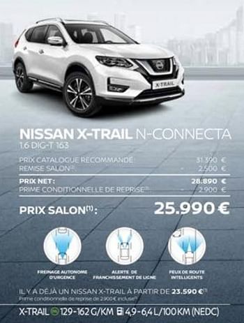 Promotions Nissan x-trail n-connecta - Nissan - Valide de 01/01/2019 à 31/01/2019 chez Nissan