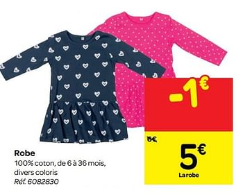 Promotions Robe - Produit maison - Carrefour  - Valide de 10/01/2019 à 22/01/2019 chez Carrefour