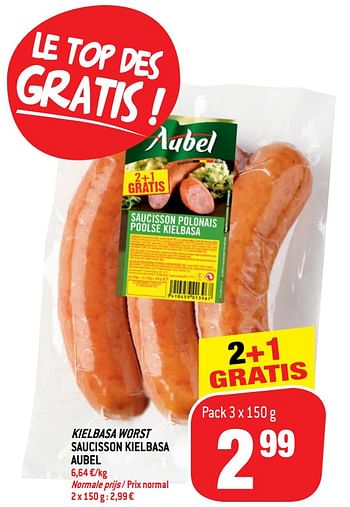 Promoties Kielbasa worst saucisson kielbasa aubel - Aubel - Geldig van 16/01/2019 tot 22/01/2019 bij Match