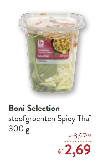 Promoties Boni selection stoofgroenten spicy thaï - Boni - Geldig van 16/01/2019 tot 29/01/2019 bij OKay