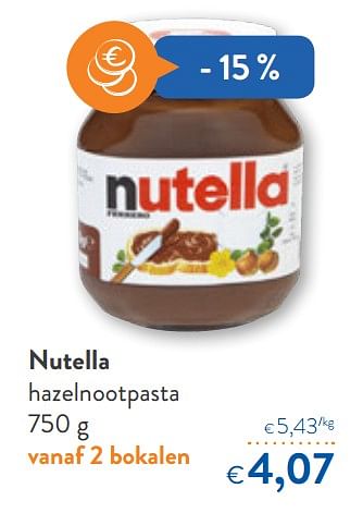 Promoties Nutella hazelnootpasta - Ferrero - Geldig van 16/01/2019 tot 29/01/2019 bij OKay