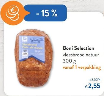 Promoties Boni selection vleesbrood natuur - Boni - Geldig van 16/01/2019 tot 29/01/2019 bij OKay