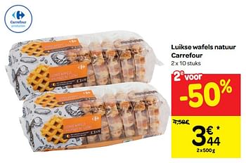 Promoties Luikse wafels natuur carrefour - Huismerk - Carrefour  - Geldig van 16/01/2019 tot 28/01/2019 bij Carrefour