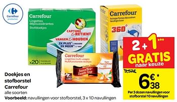 Promotions Navullingen voor stofborstel - Produit maison - Carrefour  - Valide de 16/01/2019 à 28/01/2019 chez Carrefour