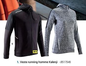 Promotions Veste running homme kalenji - Kalenji - Valide de 01/01/2019 à 22/03/2019 chez Decathlon
