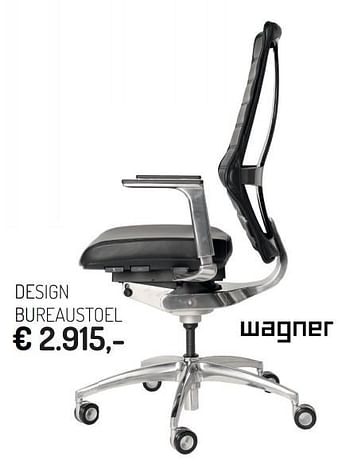 Promoties Design bureaustoel - Wagner - Geldig van 03/01/2019 tot 31/01/2019 bij Meubelen Jonckheere