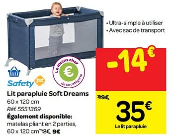 Safety 1st Lit Parapluie Soft Dreams En Promotion Chez Carrefour