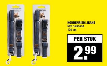Promoties Hondenriem jeans - Huismerk - Big Bazar - Geldig van 14/01/2019 tot 27/01/2019 bij Big Bazar