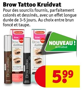 Promoties Brow tattoo kruidvat - Huismerk - Kruidvat - Geldig van 15/01/2019 tot 27/01/2019 bij Kruidvat
