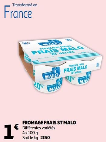 Promoties Fromage frais st malo - Malo - Geldig van 16/01/2019 tot 22/01/2019 bij Auchan