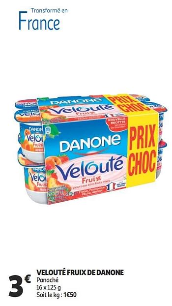 Promotions Velouté fruix de danone - Danone - Valide de 16/01/2019 à 22/01/2019 chez Auchan Ronq