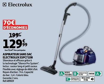 Promoties Aspirateur sans sac electrolux espc71db - Electrolux - Geldig van 16/01/2019 tot 22/01/2019 bij Auchan