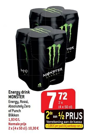 Promoties Energy drink monster - Monster - Geldig van 23/01/2019 tot 29/01/2019 bij Smatch