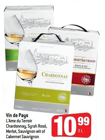 Promoties Vin de pays - Rosé wijnen - Geldig van 23/01/2019 tot 29/01/2019 bij Smatch