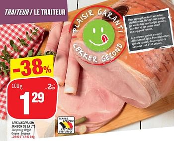 Promoties Leielander ham jambon de la lys - De La Lys - Geldig van 23/01/2019 tot 29/01/2019 bij Match