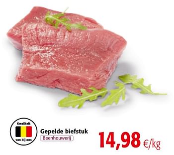 Promoties Gepelde biefstuk - Huismerk - Colruyt - Geldig van 16/01/2019 tot 22/01/2019 bij Colruyt