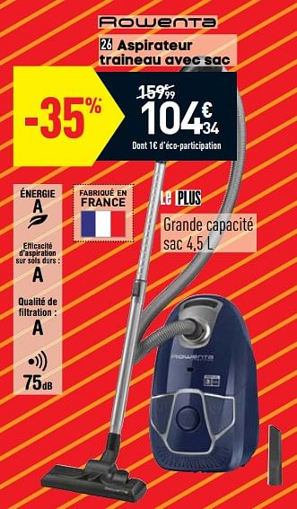 Rowenta Rowenta aspirateur traineau avec sac En promotion chez